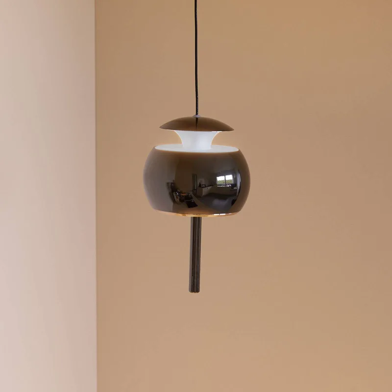 LED hanglamp Parachute, zwart Ø 9,6 cm aluminium by LOOM DESIGN in Glanzend zwart – product photo