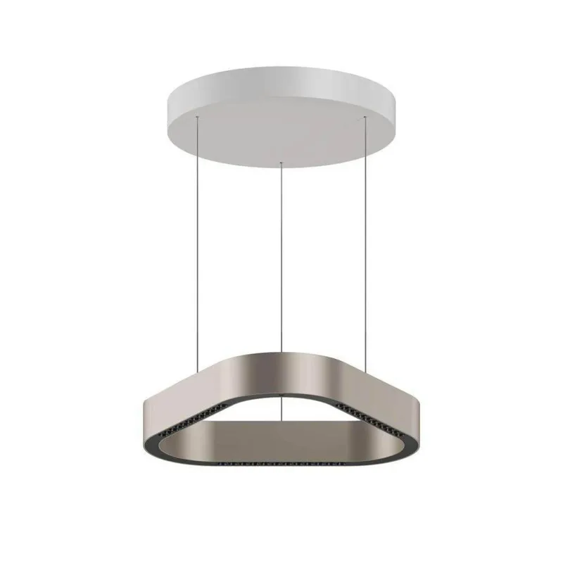 LED hanglamp Trigon, aluminium, 40 cm de LOOM DESIGN en Crème – photo du produit