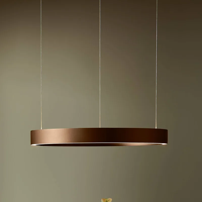 LED hanglamp Velora, Ø 60 cm, dimbaar by LOOM DESIGN in Karamelbruin – product photo