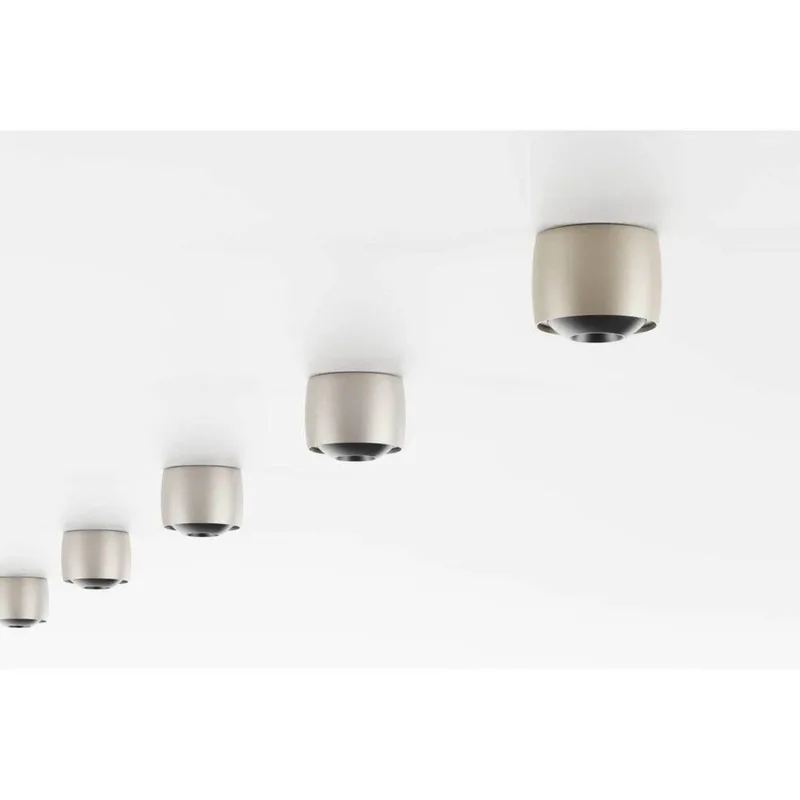 LED plafondlamp Air, grijs, aluminium, Ø 10 cm von LOOM DESIGN in Elfenbein – Produktfoto