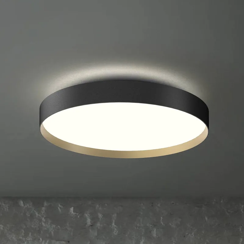 LED plafondlamp Lucia zwart/goudkleurig Ø 60 cm de LOOM DESIGN en Noir, Or – photo du produit