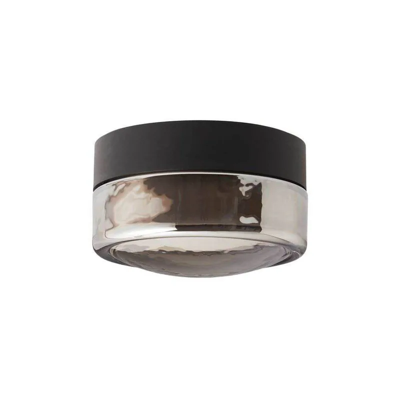LED plafondlamp Otto Convex, grijs, IP65 by LOOM DESIGN in Rookgrijs, Black – product photo
