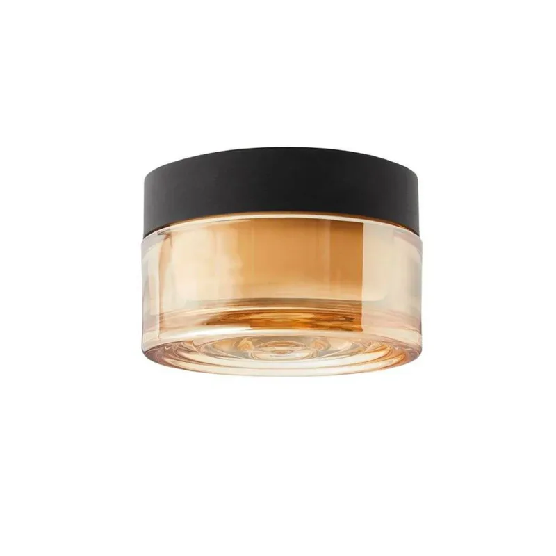 LED plafondlamp Otto Wave, amber, IP65 by LOOM DESIGN in Amber, Black – product photo