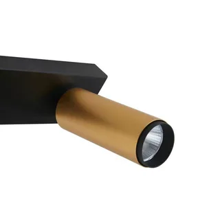 LED plafondlamp X-Beam, 1-lamp, zwart/goud fra LOOM DESIGN i Sort, Guld – produktbillede 3 af 5