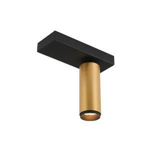 LED plafondlamp X-Beam, 1-lamp, zwart/goud fra LOOM DESIGN i Sort, Guld – produktbillede 1 af 5