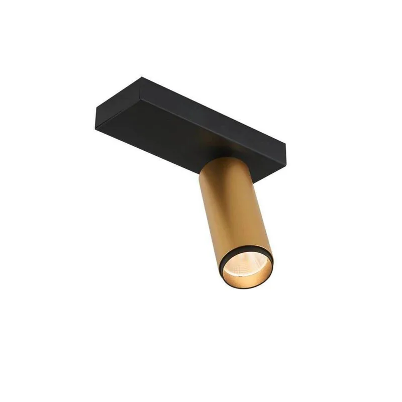 LED plafondlamp X-Beam, 1-lamp, zwart/goud fra LOOM DESIGN i Sort, Guld – produktbillede 2 af 5