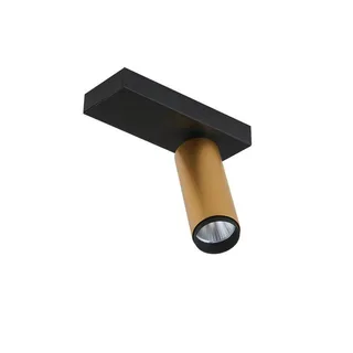 LED plafondlamp X-Beam, 1-lamp, zwart/goud fra LOOM DESIGN i Sort, Guld – produktbillede 4 af 5