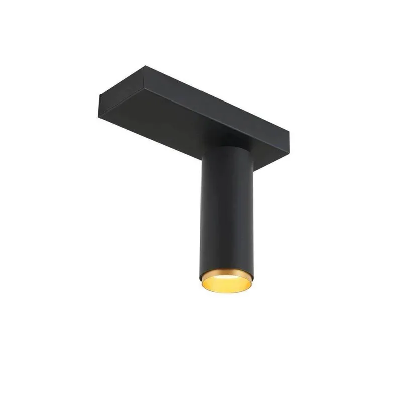 LED plafondspot X-Beam, 1-lamp, zwart by LOOM DESIGN in Black, Gold – product photo