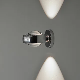 LED wandlamp Optic chroomkleurig aluminium Ø 12 cm by LOOM DESIGN in Glanzend chroom – product photo 1 of 2