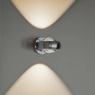LED wandlamp Optic chroomkleurig aluminium Ø 12 cm by LOOM DESIGN in Glanzend chroom – product photo 2 of 2