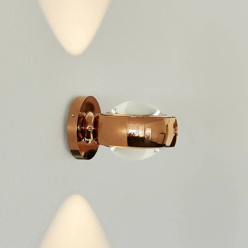 LED wandlamp Optic roségoud aluminium Ø 12 cm de LOOM DESIGN en Roségoud glanzend – photo du produit