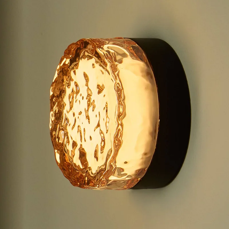 LED wandlamp Otto Ice 13 cm CCT IP65 by LOOM DESIGN in Amber – product photo