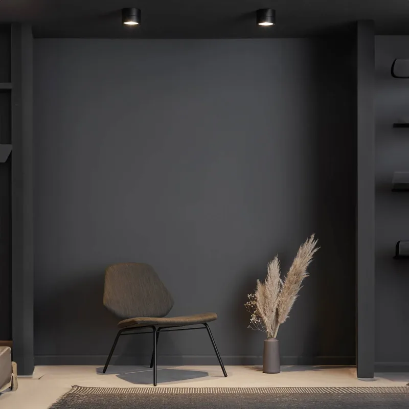 Ray LED plafondspot Ø9,3cm 13W van LOOM DESIGN in Zwart – productfoto