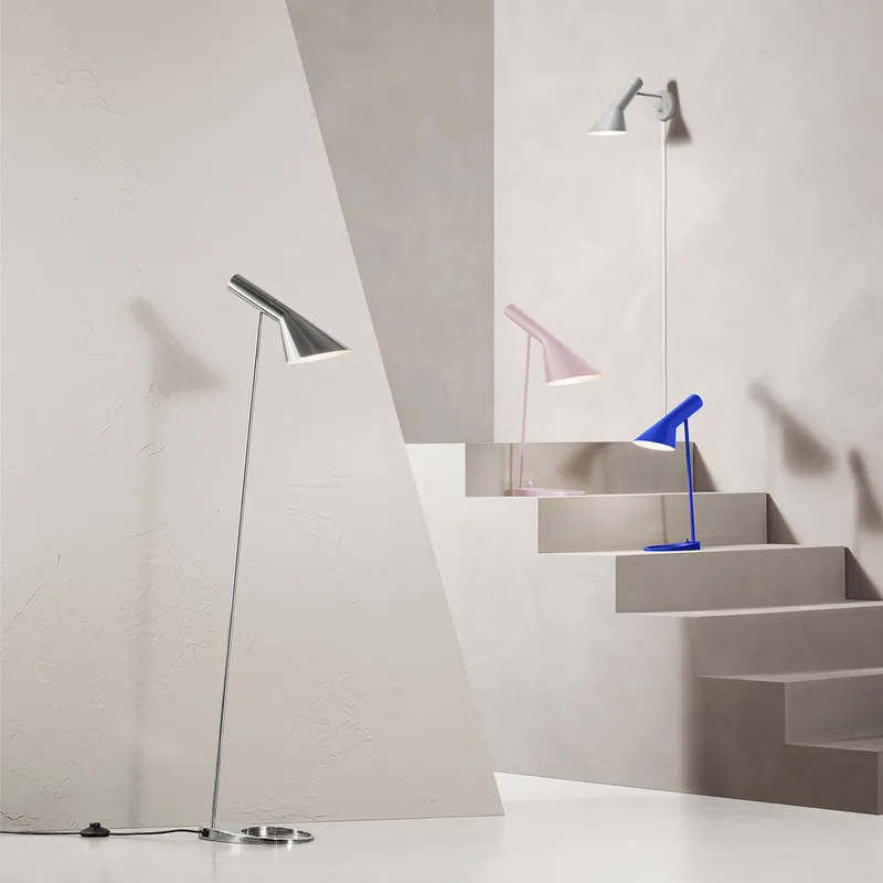 AJ Vloerlamp Polished Steel - Louis Poulsen - Woonkamer - Designer - Metaal - 1 lamp by Louis Poulsen – product photo
