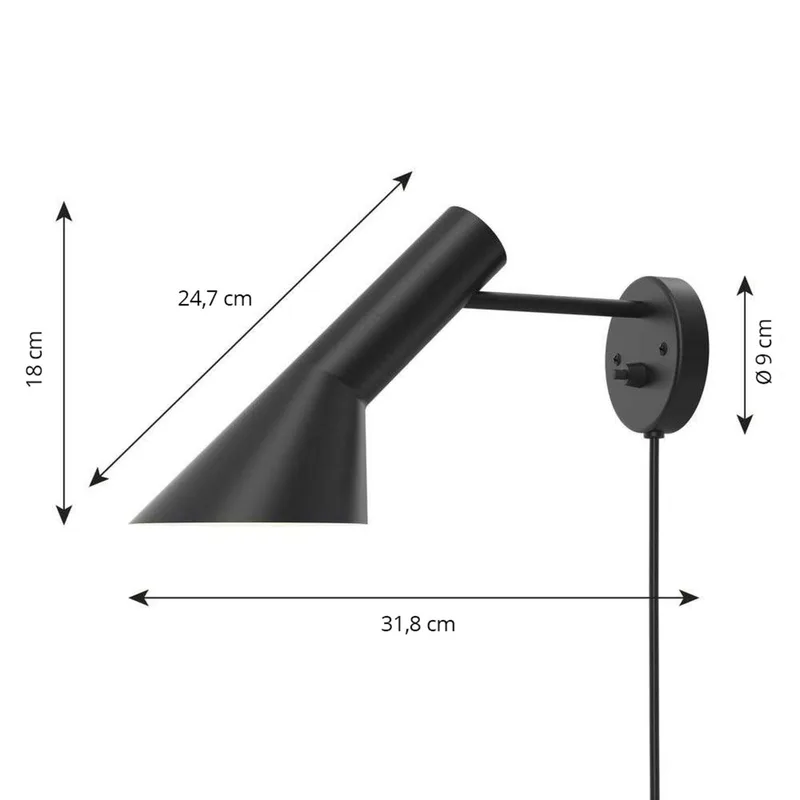 AJ Wandlamp Zwart by Louis Poulsen – product photo 2 of 5