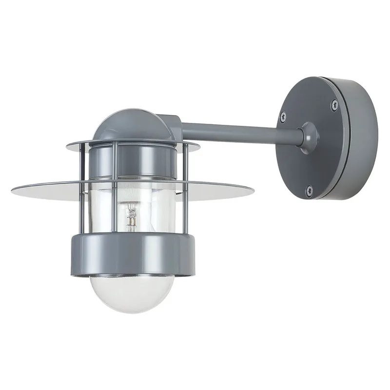 Albertslund Wandlamp Grijs Kort E27 - Louis Poulsen - Designer - Metaal - 1 lamp von Louis Poulsen – Produktfoto