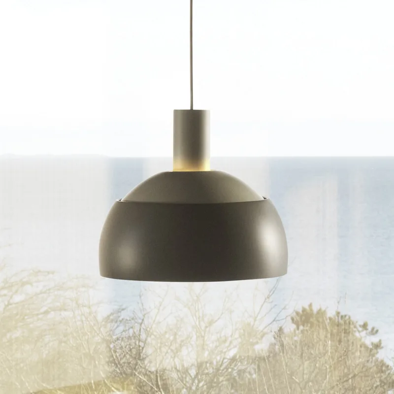 FJ Elements hanglamp grijs Ø 25 cm E27 - Louis Poulsen - Woonkamer - Modern - Aluminium - Met lampenkap von Louis Poulsen – Produktfoto
