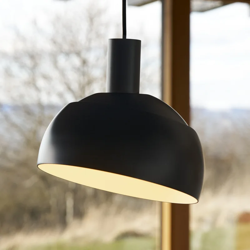 FJ Elements hanglamp zwart Ø 25 cm E27 - Louis Poulsen - Woonkamer - Modern - Aluminium - Met lampenkap by Louis Poulsen – product photo