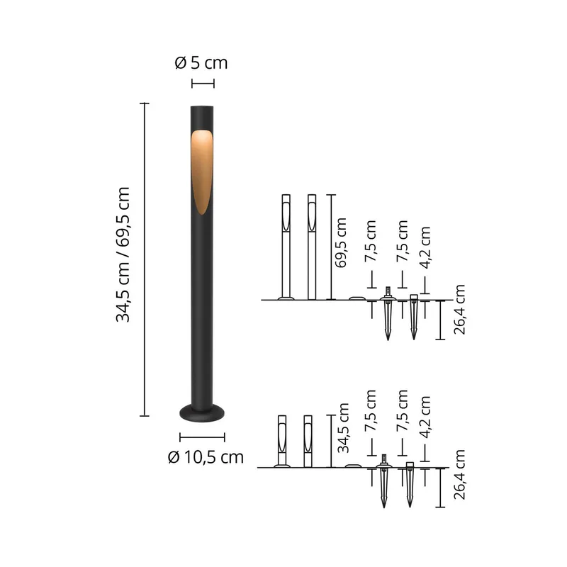 Flindt Garden Tuinlamp Long 2700K mit Base Black by Louis Poulsen – product photo 3 of 3