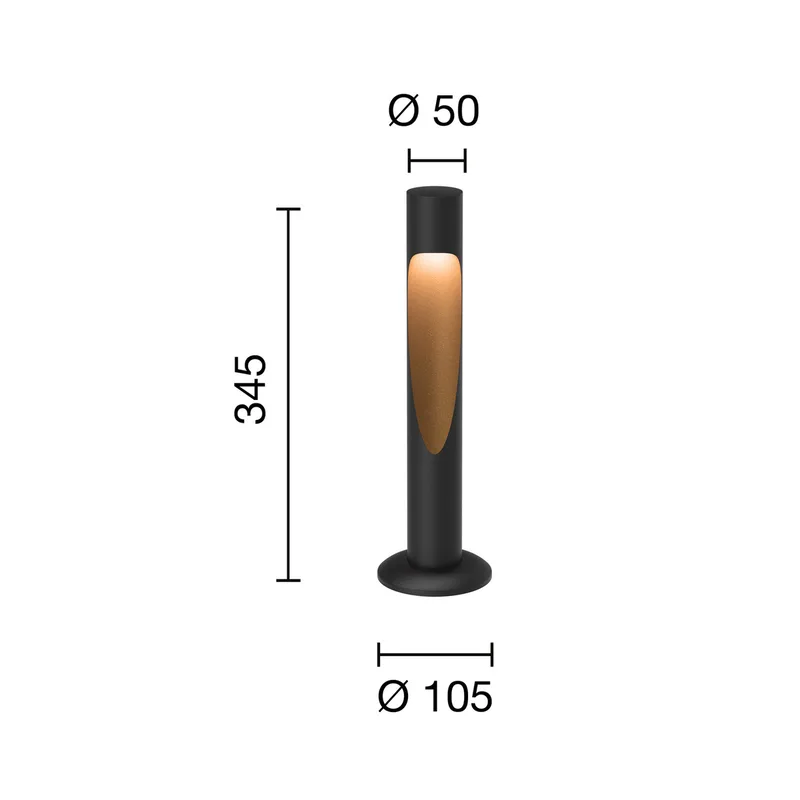 Flindt Garden Tuinlamp Short 2700K mit Base Black - Louis Poulsen - Designer - Aluminium - 1 lamp by Louis Poulsen – product photo