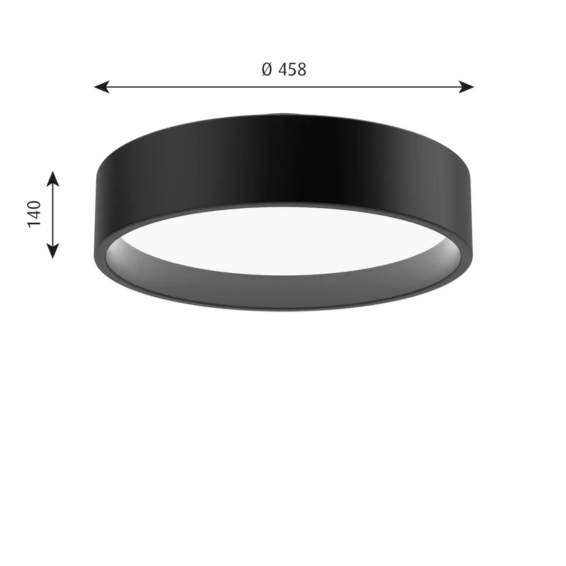 LP Circle Decke, Ø 45,8 cm schwarz von Louis Poulsen in Schwarz, weiß opal – Produktfoto