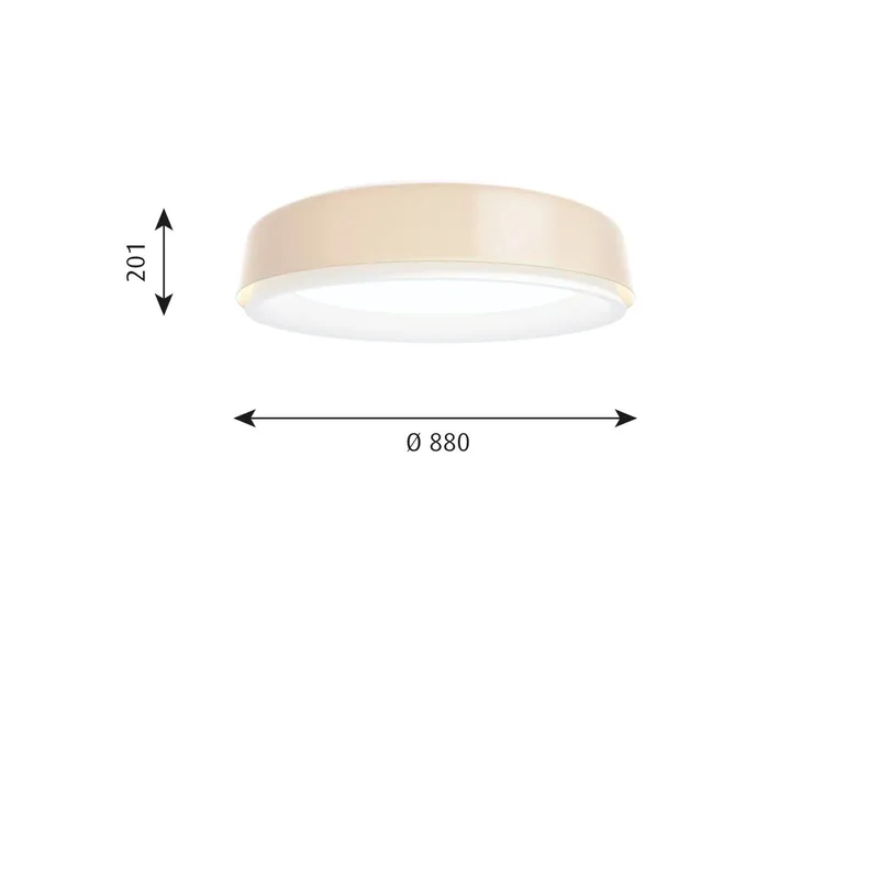 LP Grand Decke, Ø 88 cm creme von Louis Poulsen in Creme, weiß matt – Produktfoto
