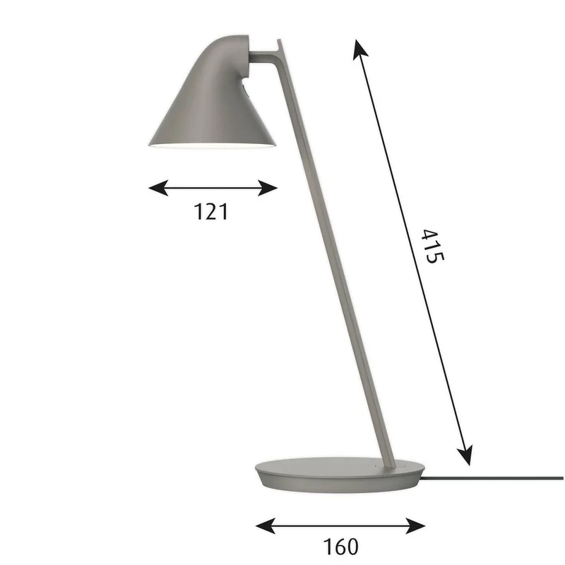 NJP Mini LED-Tischleuchte by Louis Poulsen in Taupe – product photo
