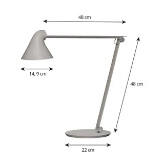 NJP Tafellamp met Voet 2700K Licht Gray van Louis Poulsen – productfoto 2 van 5