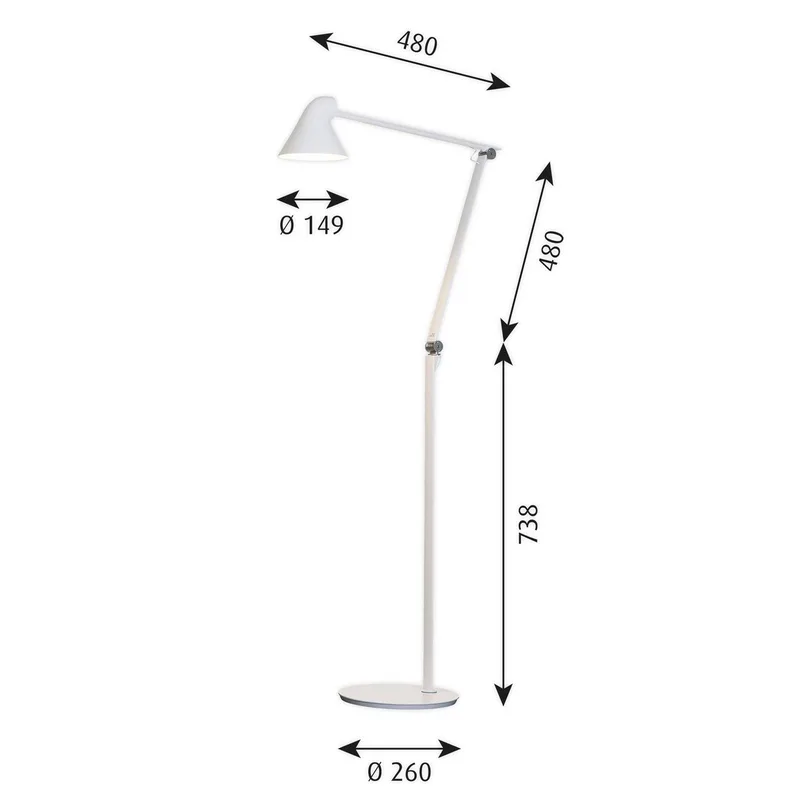 NJP VloerLamp 3000K Wit by Louis Poulsen – product photo 3 of 3