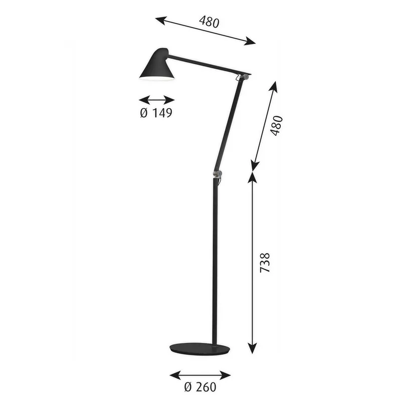 NJP VloerLamp 3000K Zwart by Louis Poulsen – product photo 3 of 3