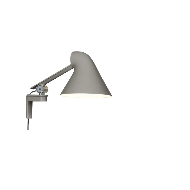 NJP Wandleuchte Hellgrau, kurzer Arm, LED, 3000k by Louis Poulsen – product photo