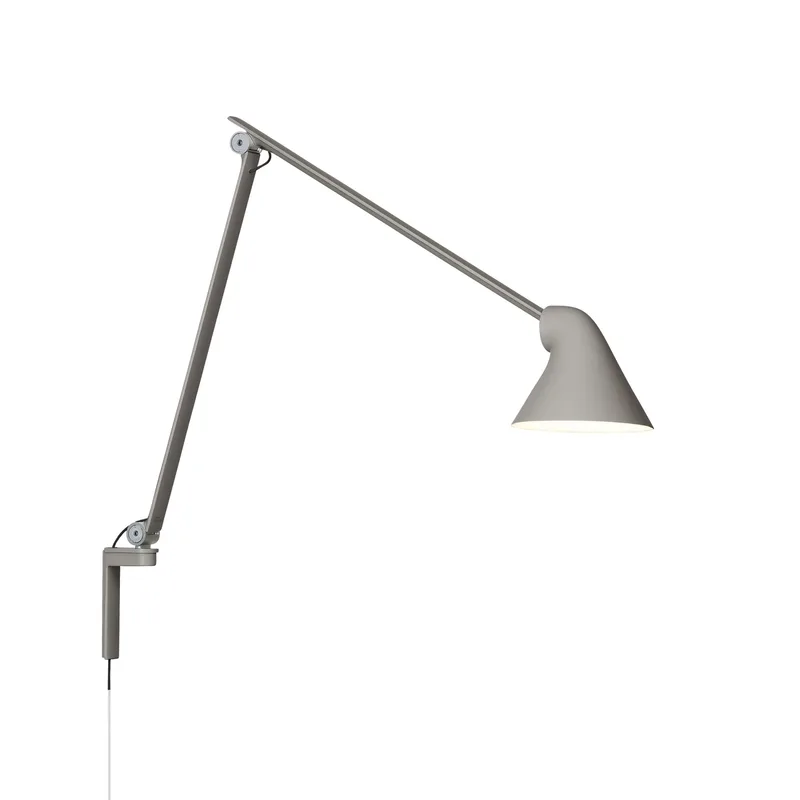 NJP Wandleuchte Hellgrau, langer Arm, LED, 3000k by Louis Poulsen – product photo