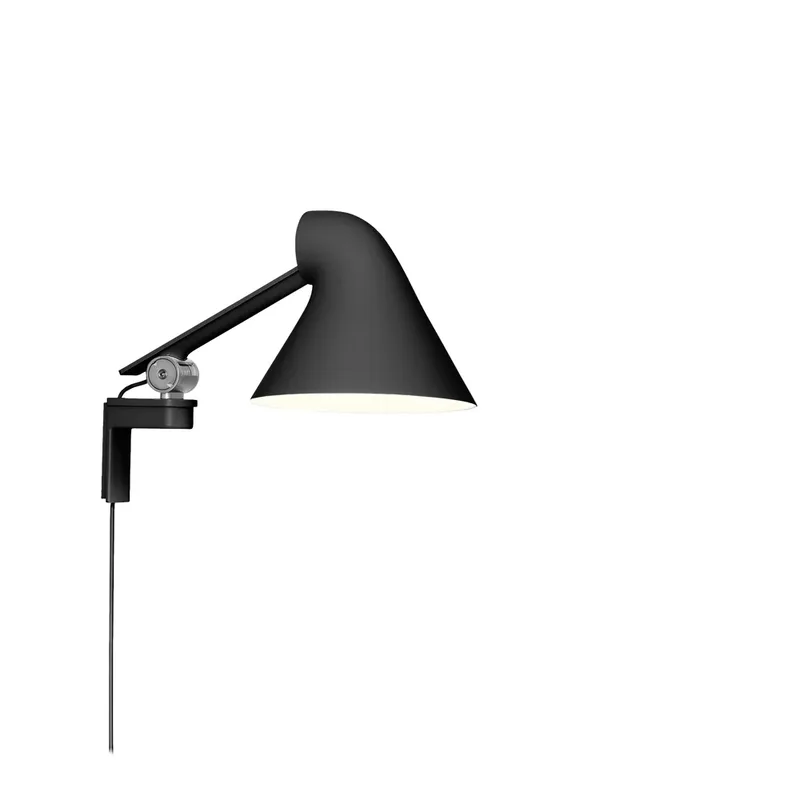 NJP Wandleuchte Schwarz, kurzer Arm, LED, 3000k by Louis Poulsen – product photo
