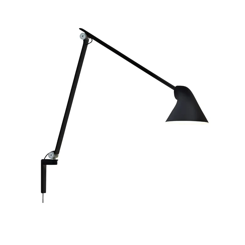 NJP Wandleuchte Schwarz, langer Arm, LED, 3000k by Louis Poulsen – product photo
