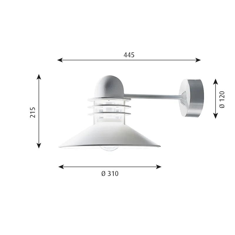 Nyhavn Wandlamp Wit - Louis Poulsen - Designer - Metaal - 1 lamp von Louis Poulsen – Produktfoto