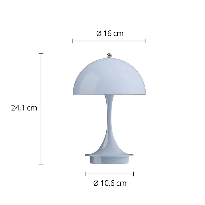 Panthella 160 PORTABLE V3 acculamp Opal Pale Blau van Louis Poulsen – productfoto 3 van 4