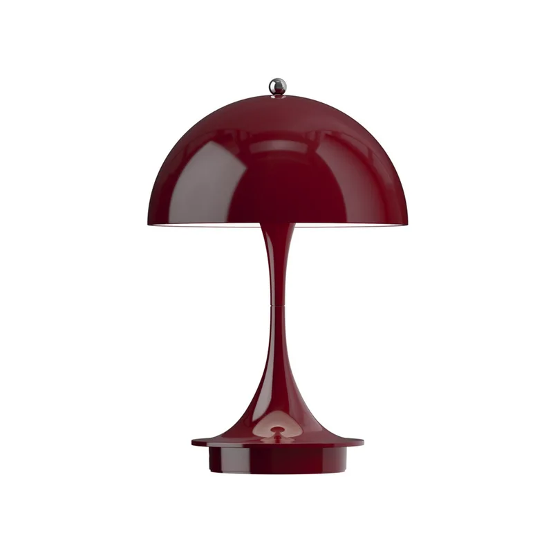 Panthella 160 PORTABLE V3 acculamp Opaque Burgundy - Louis Poulsen - Balkon - Designer - Kunststof - 1 lamp by Louis Poulsen – product photo