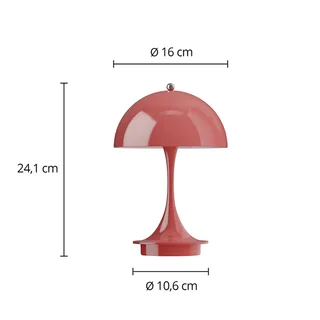 Panthella 160 PORTABLE V3 acculamp Opaque Coral van Louis Poulsen – productfoto 4 van 5