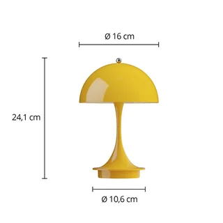 Panthella 160 PORTABLE V3 acculamp Opaque Geel van Louis Poulsen – productfoto 4 van 5