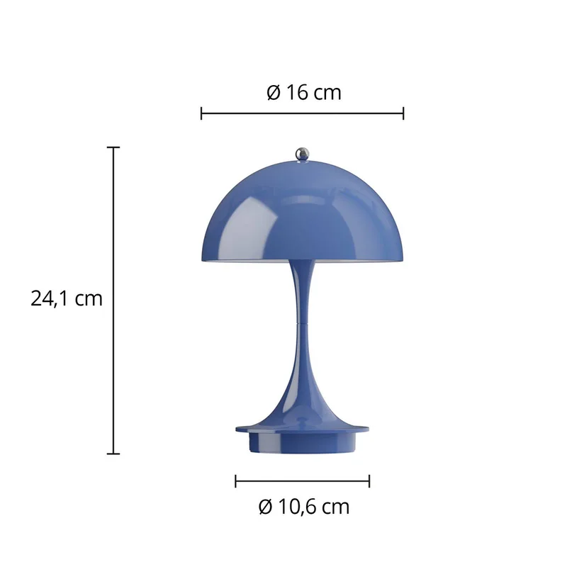 Panthella 160 PORTABLE V3 acculamp Opaque Indigo van Louis Poulsen – productfoto 4 van 5