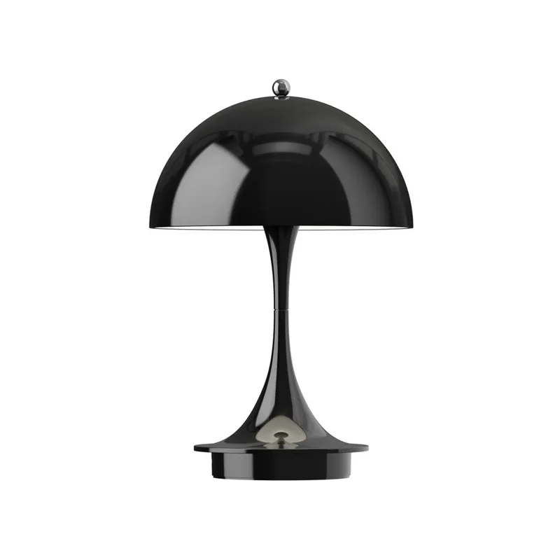 Panthella 160 PORTABLE V3 acculamp Opaque Zwart - Louis Poulsen - Balkon - Designer - Kunststof - 1 lamp by Louis Poulsen – product photo