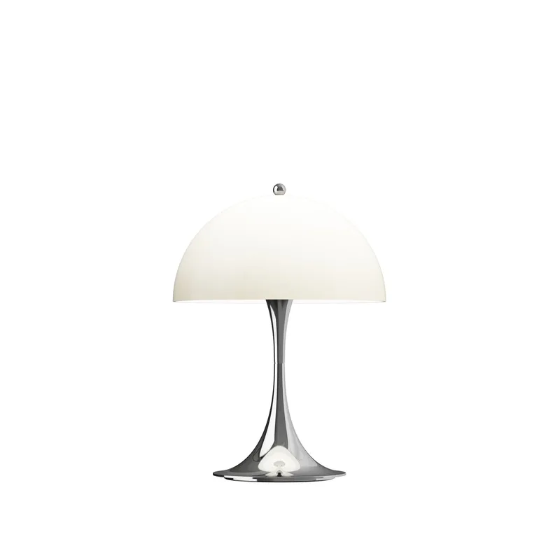 Panthella 250 PORTABLE acculamp chroom/beige - Louis Poulsen - Woonkamer - Modern - Kunststof - Met lampenkap by Louis Poulsen – product photo