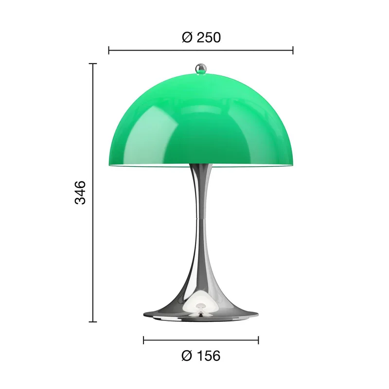 Panthella 250 Portable Original, opaalgroen by Louis Poulsen – product photo 4 of 4