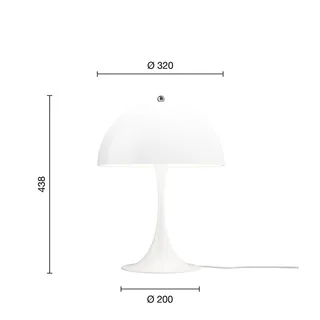 Panthella 320 tafellamp wit Ø 32 cm E14 by Louis Poulsen – product photo 3 of 3