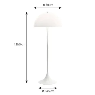 Panthella vloerlamp, wit/opaal från Louis Poulsen – produktbild 2 av 5
