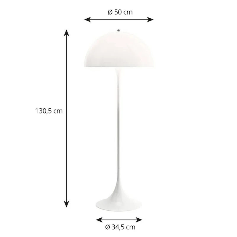 Panthella vloerlamp, wit/opaal från Louis Poulsen – produktbild 2 av 5