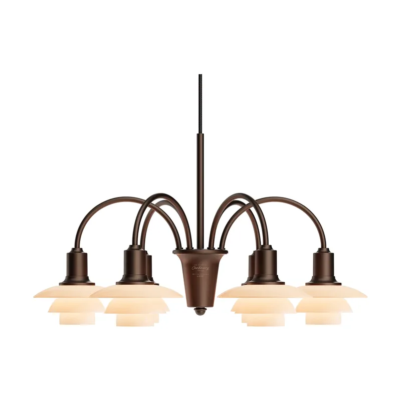 PH 1/1 Chandelier Centenary Edition Kronleuchter Brass-dusty terracotta, 6-armig de Louis Poulsen – photo du produit
