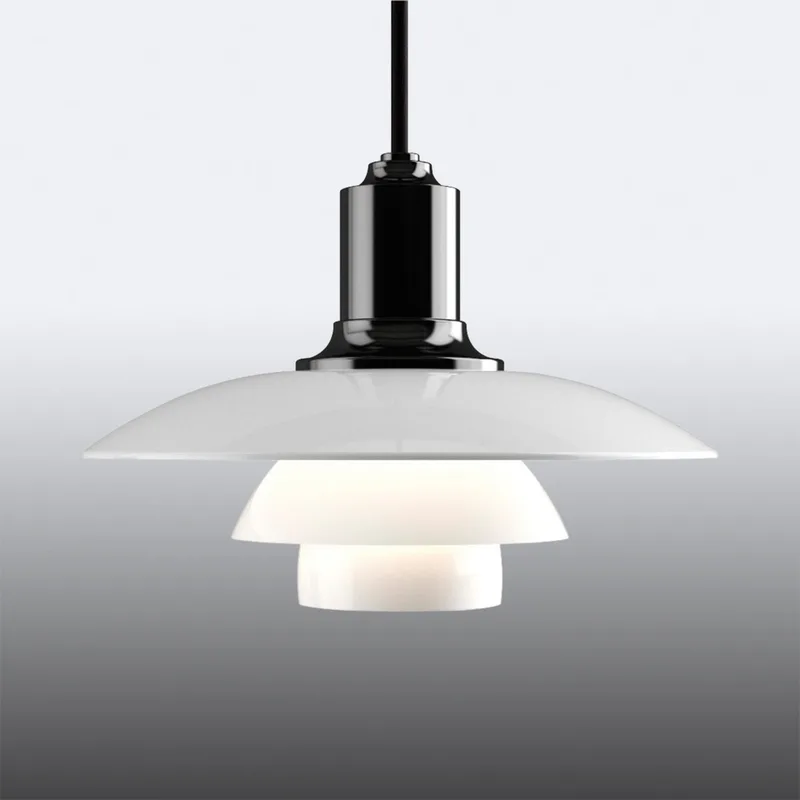 PH 2/1 Hanglamp Zwart Gemetaliseerd - Louis Poulsen - Woonkamer - Designer - Glas - 1 lamp von Louis Poulsen – Produktfoto