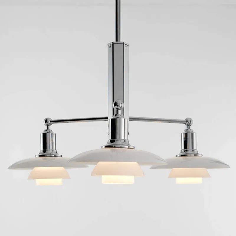 PH 2/1 Stammkrone Pendelleuchte van Louis Poulsen in Chrom glänzend, weiß opal – productfoto