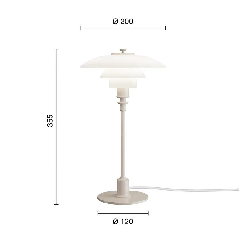 PH 2/1 tafellamp, glanzend beige, Ø 20 cm von Louis Poulsen – Produktfoto 4 von 5